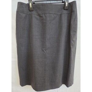 J. Press Onward Kashiyama Wool Stretch Pencil Skirt Gray Lined 90s Vintage Sz S